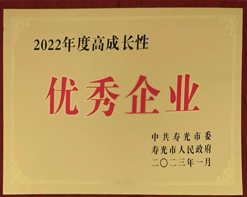 2022年度高成长性优秀企业